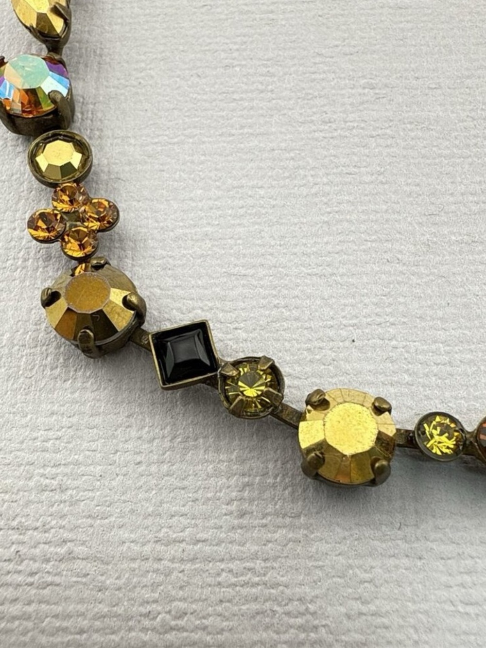 Sorrelli Necklace Earrings Crystal Orange Brown Gold Fall Autumn Rhinestone